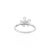 Metal Natural Aquamarine Diamond Spring Flower Ring in 18k Gold for Her Size 7 For Sale - Image 7 of 14
