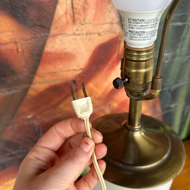 Royal Copenhagen Hand Painted Floral Table Lamp For Sale - Image 10 of 12