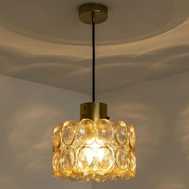 Amber Glass Pendant attributed to Helena Tynell for Glashütte Limburg, 1970s For Sale - Image 18 of 18