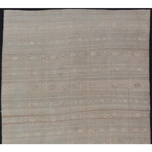 Textile Vintage Turkish Kilim Rug With Soft Beige and Pastel Accents 6'0 X 11'0 For Sale - Image 7 of 10