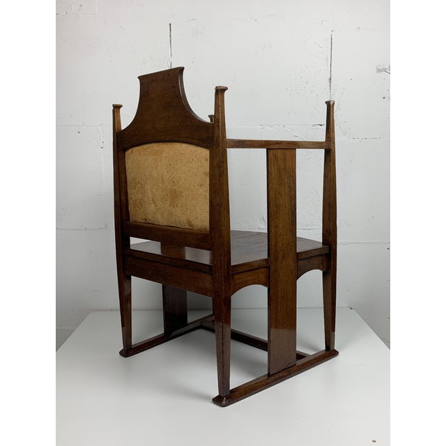 Arts and Crafts William Birch Chair by Eg Punnett for Liberty & Co., 1900s For Sale - Image 15 of 18
