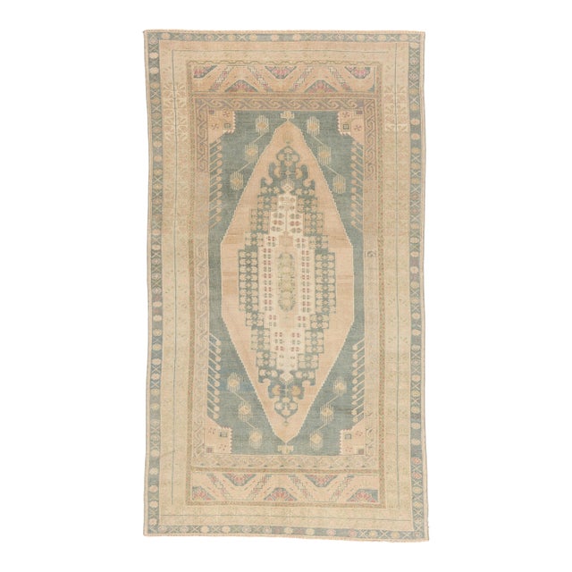 Vintage Turkish Oushak Rug, 05'02 X 09'04 For Sale