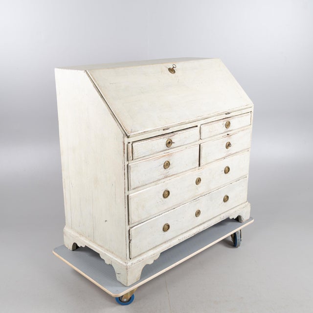 Mid 19th Century Vintage Gustavian Wooden Secretary, 1860 For Sale - Image 5 of 8