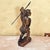 Vintage Hand-Carved Filipino Igorot Warrior Wood Sculpture – 23” For Sale - Image 4 of 18