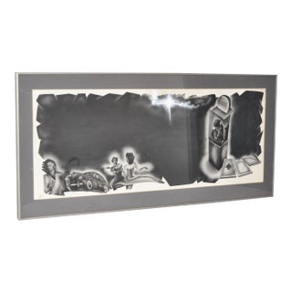 D. Rock Vintage Modern Noir Airbrush Painting Urban Art For Sale