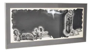 D. Rock Vintage Modern Noir Airbrush Painting Urban Art