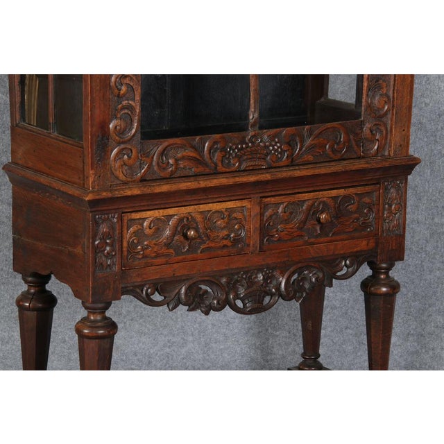 19 Century Baroque Showcase in Oak, 1800s For Sale - Image 16 of 18