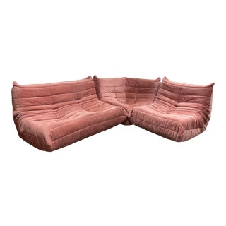 Michel Ducaroy Style Togo Sectional- Three Piece For Sale