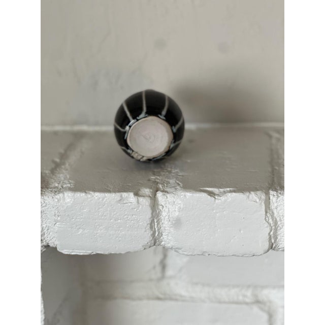 Miniature Tenmoku Black Glaze Studio Bud Vase For Sale - Image 11 of 15