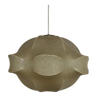 Huge Rare Cocoon Mid Century Modern Pendant Chandelier Flos Castiglioni Resin For Sale
