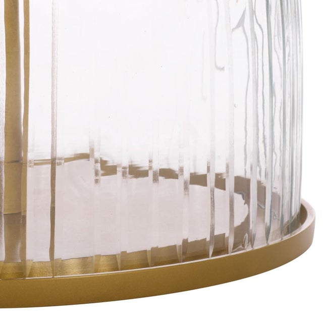 Early 21st Century Kashi Round Side Table in Clear / White For Sale - Image 5 of 6