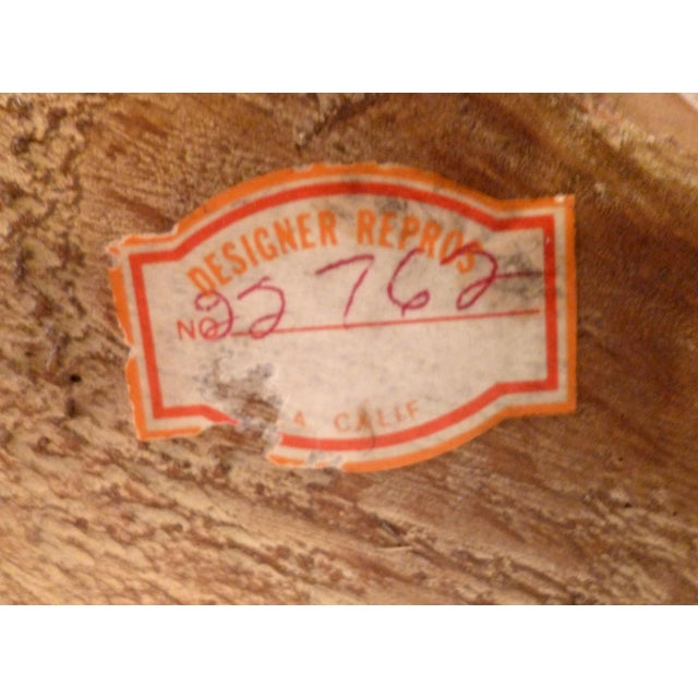 Brown Ceramic Deer With Brass Horns For Sale - Image 8 of 10