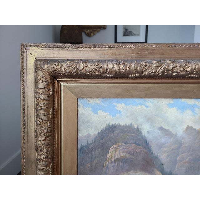Antique Victorian Oil Painting English Landscape in Cumberland For Sale - Image 10 of 16
