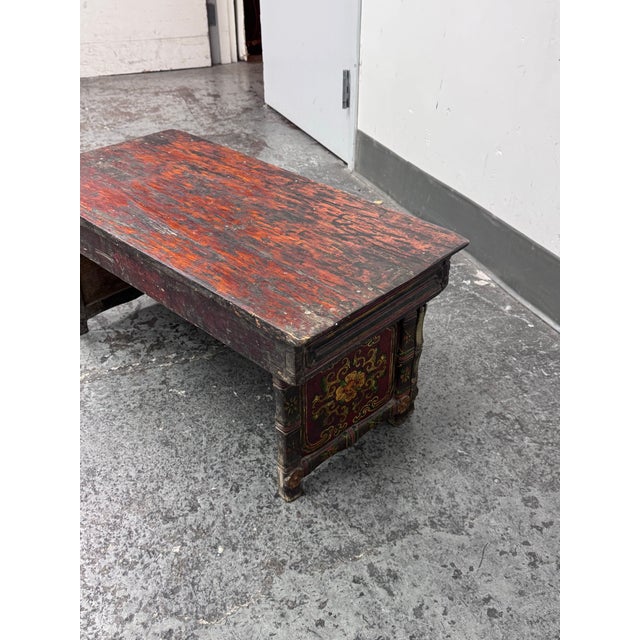 Antique Tibetan Folding Prayer Table. For Sale - Image 9 of 12