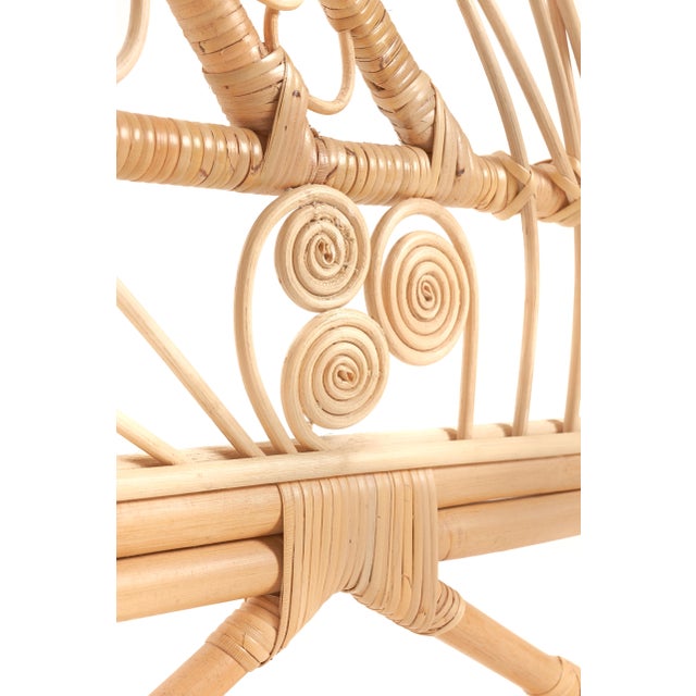 Peacock Rattan Headboard Queen Size, Natural Color Chairish