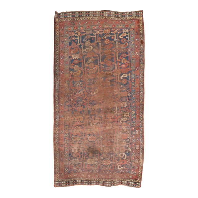 Zabihi Collection Worn Persian Rug For Sale