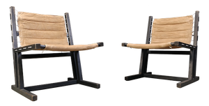 Canvas and Rope Lounge Chairs from Casala, 1970s, Set of 2