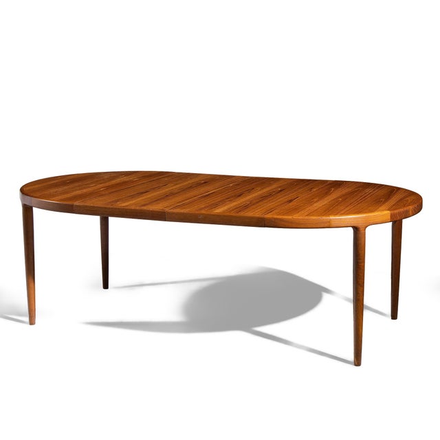 Mid-Century Modern Mid Century Teak Dining Table With 2 Leaves For Sale - Image 3 of 14