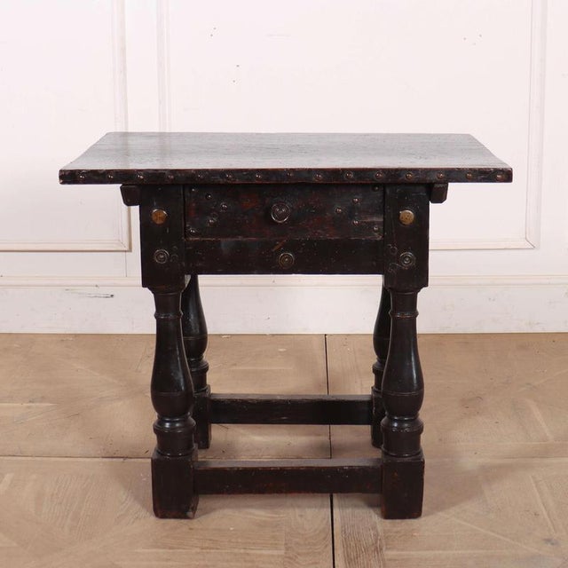 Italian Side Table in Walnut For Sale - Image 9 of 9