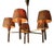Danish 5-Arm Chandelier in Wood and Brass, 1950s For Sale