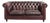 Cowhide Chesterfield 2.5-Seater Sofa in Oxblood Red For Sale