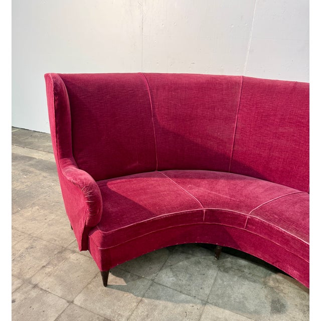 Curved Sofa, Attributed to Ico Parisi, Italy, 1950s For Sale - Image 9 of 9
