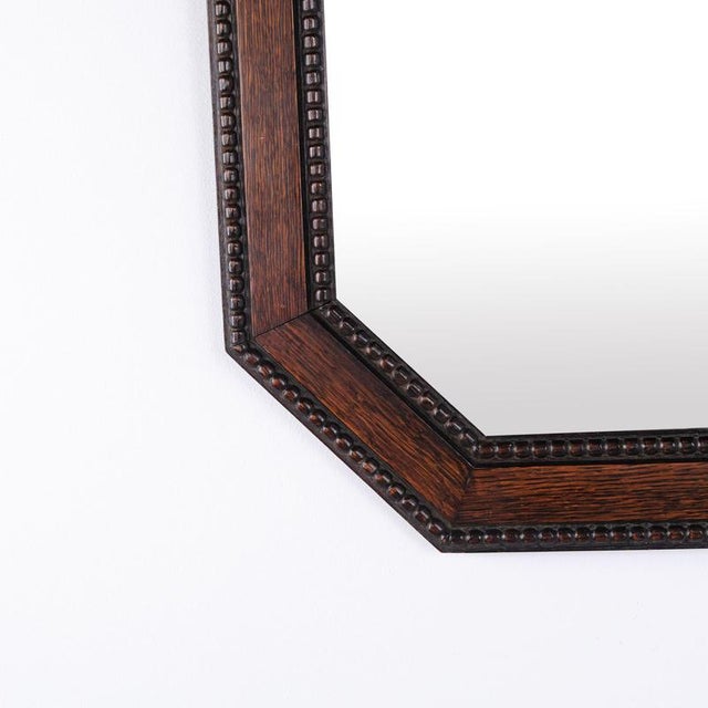 Rectangular Mirror in Dark Wood, 1940s For Sale - Image 3 of 7