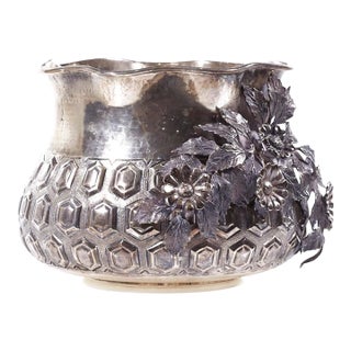 Hazorfim Sterling Silver .925 Floral Bowl For Sale