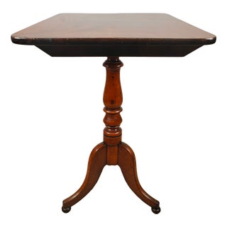 Victorian Tilt Top Table Tripod Rectangular Mahogany, 1890 For Sale