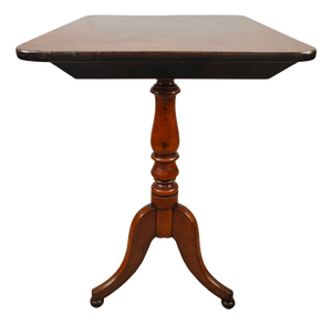 Victorian Tilt Top Table Tripod Rectangular Mahogany, 1890