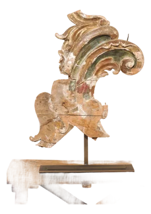 Italian 18th C. Scrolled Fragment on Stand