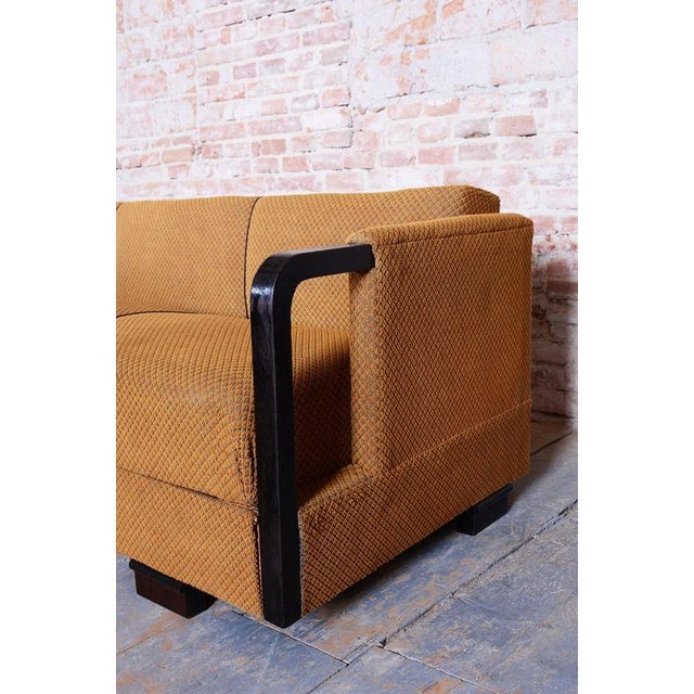 Czech Art Deco Seating Set, J. Halabala, Up Závody, Beech, Oak, Czech, 1930s, 1920s, Set of 3 For Sale - Image 3 of 18