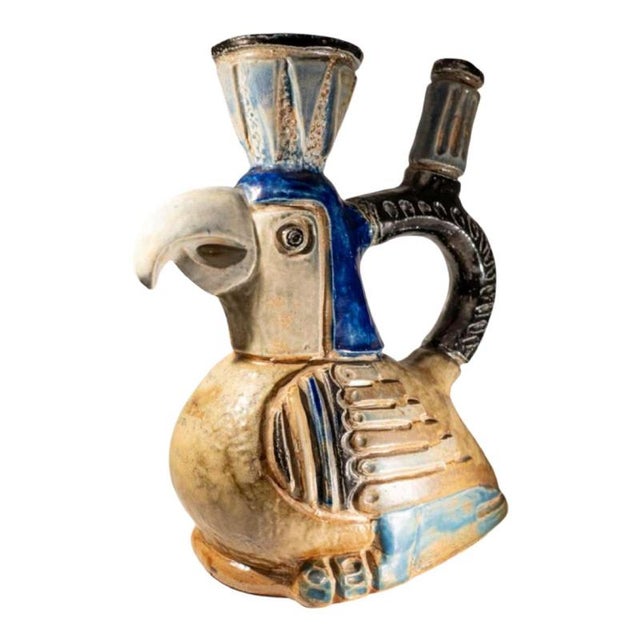 Zoomorphic Ceramic Sculpture Vase by Jules Guérin, 1950s For Sale - Image 14 of 14