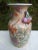 Vintage Chinese Ceramic Vase W/Butterflies, Flowers & Pomegranate Fruit Handles For Sale - Image 4 of 12