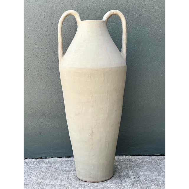 Ceramic Vintage Large Ceramic Amphora Vase For Sale - Image 7 of 12