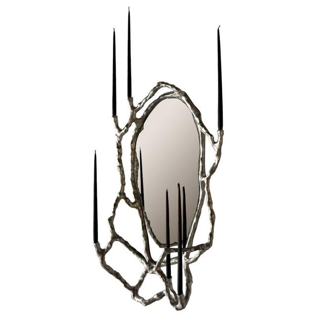 Route Mirror 01.01 in Cast Aluminium and Mirror Glass by Sofia Karnukaeva For Sale - Image 9 of 9