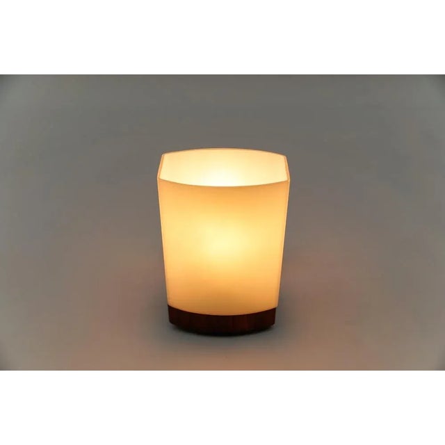 Teak and Opaline Glass Wall Lamp from Kaiser Leuchten, 1960s For Sale - Image 6 of 12