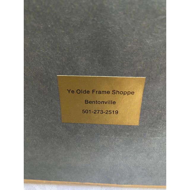 1910s Framed Antique Art Nouveau Silk Floral Embroidery on Linen For Sale - Image 9 of 10