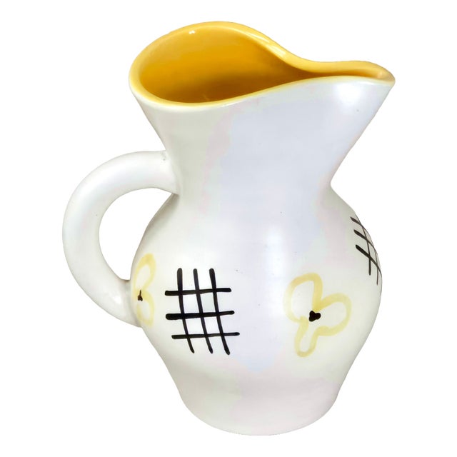 Vintage Ceramic Pitcher by André Baud for Vallauris, 1950s For Sale