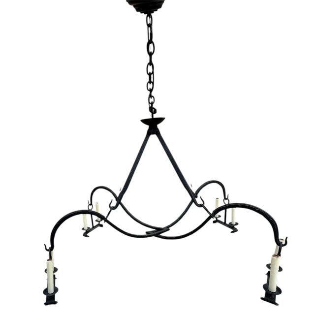 Metal Dennis & Leen 8-Light Gothic Iron Chandelier For Sale - Image 7 of 9