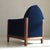 Blue Dutch Art Deco Amsterdam School Armchair in Midnight Blue Velvet, 1920s For Sale - Image 8 of 18