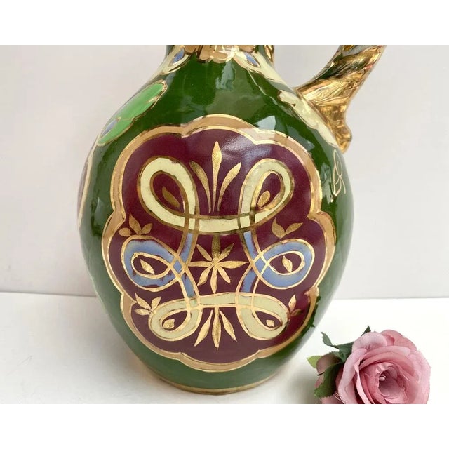 Vintage Belgian Enamelled Ceramic Vase, 1930s For Sale - Image 5 of 8