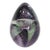 Glass Eye Studio Ges Purple Passion Flower Dichroic Art Egg Paperweight 5194b For Sale