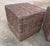 Gervasoni Italy Woven Pencil Reed Cube Cubist Side Tables or Ottoman, a Pair