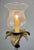 Hollywood Regency Vintage Hollywood Regency Coastal Brass Palm Hurricane Shade Frederick Cooper Style Table Lamps - a Pair For Sale - Image 3 of 11