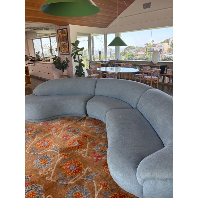 Attributed to Milo Baughman Serpentine Sectional Sofa Mid Century Modern For Sale - Image 10 of 12