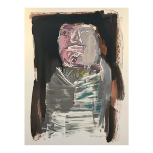 1965 Abraham Rattner Mid Century Modern Figure Lithograph