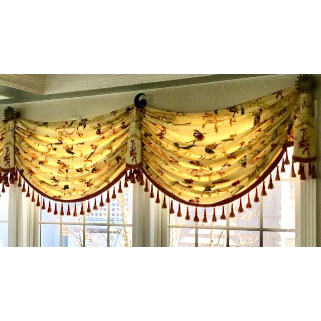 Textile Designer Custom Window Treatment For Sale - Image 7 of 7