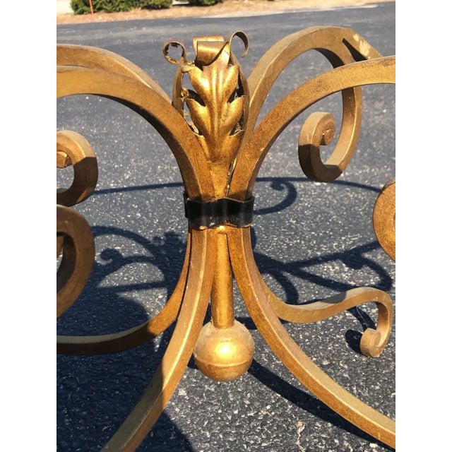 1960s French Style Oval Iron Coffee Table For Sale - Image 10 of 13