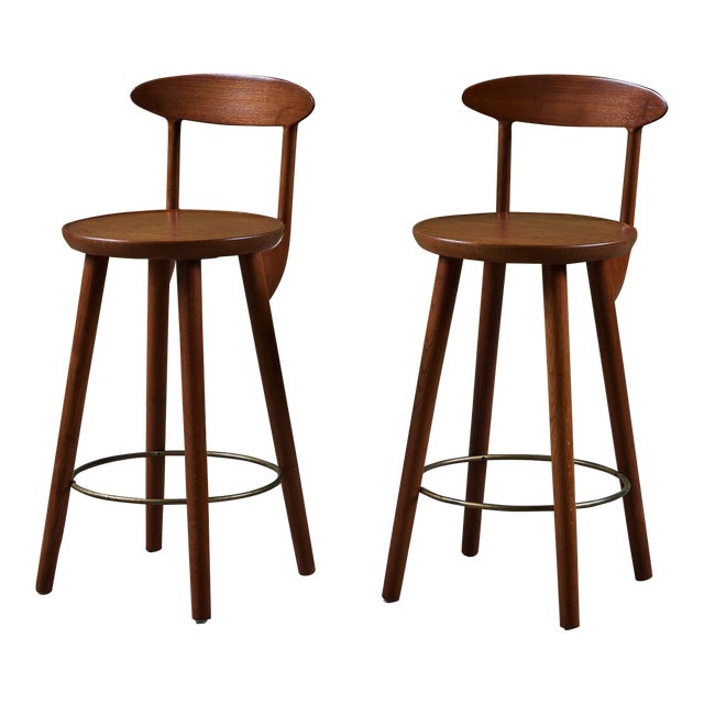 Pair of Kurt Østervig Bar Stools for Brande Møbelindustri For Sale